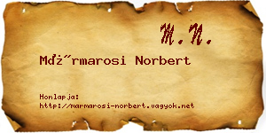 Mármarosi Norbert névjegykártya