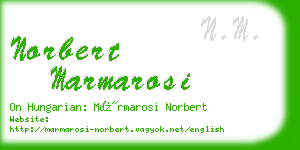 norbert marmarosi business card